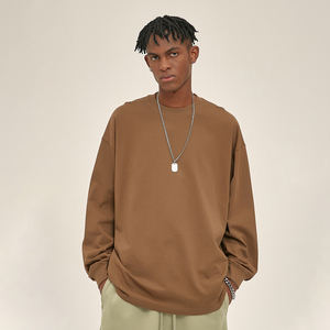 เสื้อยืดโอเวอร์ไซส์ผ้าฝ้าย305g เสื้อเชิ้ตแขนยาวพิมพ์ลายกราฟิกออกแบบได้เองเสื้อยืดโอเวอร์ไซส์ - Product Image 3