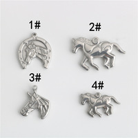 Pendentif tête de cheval en acier inoxydable, collier, bracelet, accessoires, bijoux de bricolage en gros