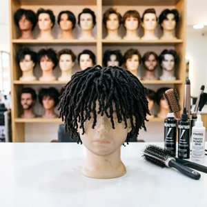 <span class=keywords><strong>Peluca</strong></span> <span class=keywords><strong>de</strong></span> encaje completa para <span class=keywords><strong>hombre</strong></span>, tupé <span class=keywords><strong>de</strong></span> cabello humano negro, sistema <span class=keywords><strong>de</strong></span> reemplazo capilar con <span class=keywords><strong>rastas</strong></span> suaves y trenzadas, topper <span class=keywords><strong>de</strong></span> cabello. - Product Image 1
