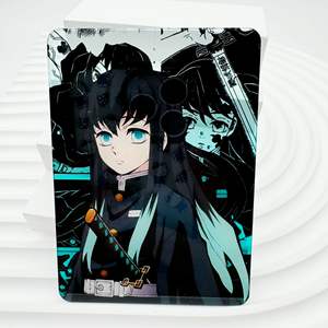 Tarjeta Acrílica Transparente de Demon Slayer, Periférico de Anime, Pilar del Amor, Serpiente, Patrón a Cuadros, Forma Rectangular, CP, Dibujos Animados, DIY 3 - Product Image 6