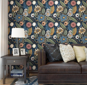 Boho Behang Vintage Bloemen Contactpapier Retro Botanische Bloem Muur Papier Voor Muren Planken Kast Tafel - Product Image 5