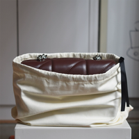 Pochette anti-poussière en toile de coton personnalisée avec cordon de serrage, sac de rangement en tissu réutilisable, OEM ODM, sac d'emballage protecteur avec logo personnalisé