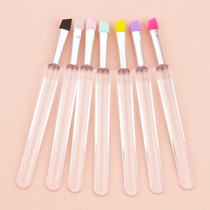 Soft Silicone Eyebrow Eyeliner Makeup Brush With Cap for Women Makeup Tool - Product Image 3