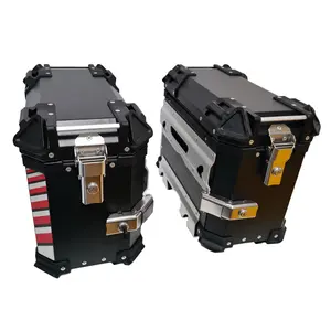 Motorcycle 37L Alloy Aluminum Side Box Motorcycle Side Case Waterproof Motorcycle Side Box Aluminum