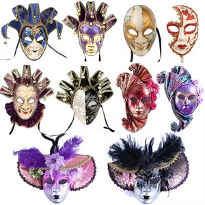 Fabricant <span class=keywords><strong>de</strong></span> <span class=keywords><strong>masques</strong></span> <span class=keywords><strong>de</strong></span> mascarade intégral Jester vénitien en Chine avec cloche unisexe Halloween <span class=keywords><strong>carnaval</strong></span> <span class=keywords><strong>venise</strong></span> fête décoration murale - Product Image 5