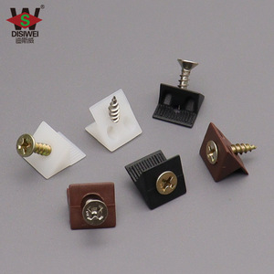 Disiwei <b>Cabinet</b> Back Panel Bracket 45 Degree Plastic <b>Corner</b> Support Furniture Hardware Black White Brown - Product Image 1
