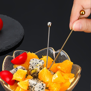 Stuzzicadenti Lunghi in Acciaio Inox Personalizzabili per Cocktail, Frutta, Olive e Antipasti - Product Image 3