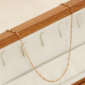 European American Minimalist Rose Gold Stainless Steel Clavicle Chain Geometric Design Daily Wear Unisex Fashion Body Chain - Product Image 1