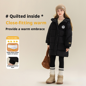 Giacca Invernale Lunga Imbottita in Cotone per Ragazze con Fodera Calda in Cotone - Product Image 3