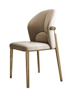 Chaise de salle à manger en cuir véritable avec dossier mobile en acier inoxydable, style italien moderne et simple, nouvelle collection 2025 pour la maison et le restaurant