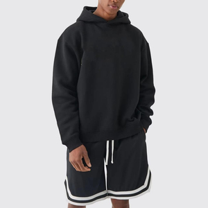 Conjunto de Sudadera con Capucha y Pantalones Cortos para Hombre, 100% Algodón, Otoñal, Transpirable, de Alta Calidad - Product Image 6