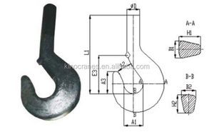 Ganchos para grúas puente de viga simple de 1 a 50 toneladas, de una o dos filas, marca BIBO - Product Image 5