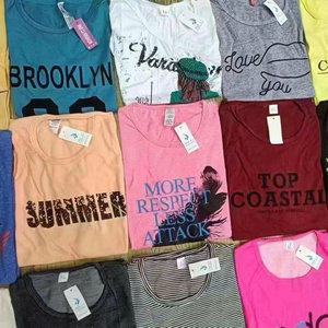 T-Shirts Graphiques à Col Rond Flexibles pour Femmes et Filles, Modèle FYK056 <span class=keywords><strong>Taille</strong></span> XL-2XL, Stock Prêt, 20 Motifs – 1,15 Dollar - Product Image 3
