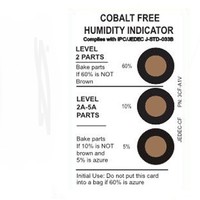 Carte indicatrice d'humidité pour puces semi-conductrices, sans cobalt, marron à bleu, 3 points (20, 40, 60%), solution de surveillance de l'humidité