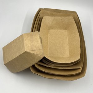 Venta al por mayor de papel Kraft desechable para fiesta, aperitivos, patatas fritas, cubiertos en forma de barcos de comida - Product Image 3