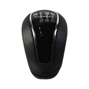 Poignée de levier de vitesses manuelle Hyundai Kia 6 vitesses en cuir noir ergonomique, accessoire de voiture - Product Image 4
