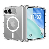 Coque de protection magnétique transparente en TPU pour iPhone 18 Duo Fold, anti-jaunissement, antichoc, pliable gauche-droite