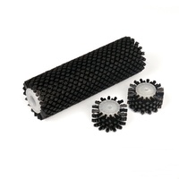 Brosse de nettoyage industrielle rotative à poils en nylon avec axe pour nettoyer les légumes et les fruits