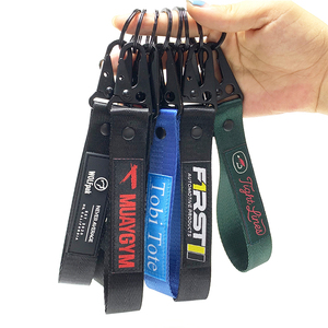 Custom Promotional Motorcycle Car Keychain Accessories Hand Wrist Key Lanyard Keychain With Carabiner