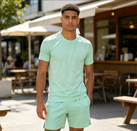 Ensemble t-shirt et short de haute qualité, unisexe, logo personnalisable, ensemble décontracté et sportif à séchage rapide