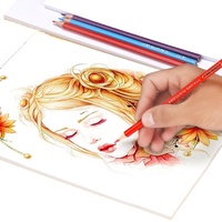 Carnet de croquis aquarelle A5 32K avec couverture en papier kraft résistant à l'humidité et pages vierges pour la promotion des crayons