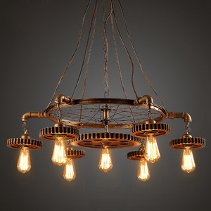 Luces LED de decoración Vintage para sala de estar, lámparas de techo modernas y sencillas, lámpara colgante geométrica Nórdica - Product Image 3