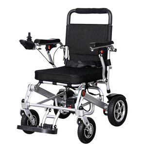Silla de Ruedas Eléctrica Plegable Ligera de Aleación de Aluminio, Velocidad Máxima de 6 km/h, Negra, con Batería, Ayuda de Movilidad para Personas Mayores y Discapacitadas - Product Image 1