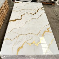 Panneau mural flexible moderne 1200 x 2400, panneau UV en PVC, feuille de marbre décorative, imperméable, ignifuge, revêtement mural en marbre