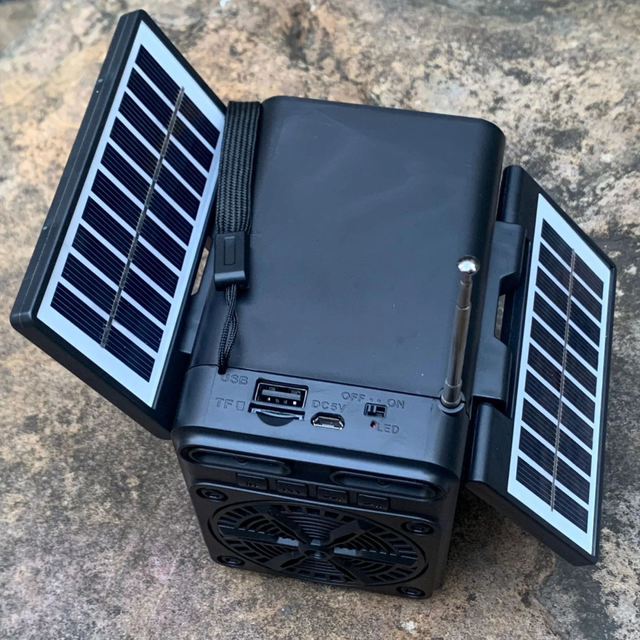 Mini Portable FM Radio Solar Emergency Radio Receiver Built-in Speaker Mini  Soundbar Support TF Card U