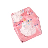 Glowing Castle Liquid Oil Sand Art Pen Holder Glittery Drip Oil Decor pour le bureau, l'étude et le bureau