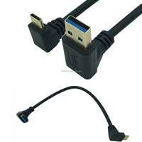 Kabel konektor Transfer Data, harga murah 2m Usb3.0 Am Up Angle ke TYC C Up Down sudut 90 derajat