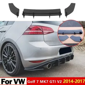 2014 To 2017 for Golf 7 MK7 V2 Style Rear Bumper <b>Lip</b> Diffuser Splitters Spoiler Blade Lower Chin Body Kit - Product Image 1