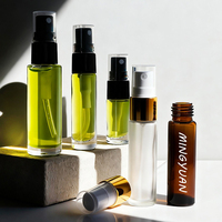 Bouteilles en verre minimalistes 5ml 10ml 15ml, petites bouteilles de test, flacon pulvérisateur ambré pour soins personnels