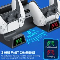Station de charge double multifonctionnelle pour PS5 DE/HUD avec ventilateurs de refroidissement intégrés
