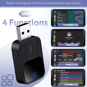 Adaptador Inalámbrico 2 en 1 para CarPlay y Android Auto, Conexión WiFi de 5 GHz, Baja Latencia, Plug and Play, Modelo Portátil K2, Dongle CarPlay - Product Image 4
