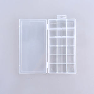 شان فينغ صندوق مجوهرات بلاستيك 18 شبكة مع أقراط متحركة الحاويات للتخزين - Product Image 6