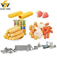 Chaîne de production complète de machines de fabrication de snacks fourrés à cœur stable et d'aliments soufflés fourrés à cœur