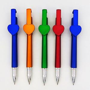 Diseñador LOVE especial en forma de corazón <span class=keywords><strong>clip</strong></span> gel tinta signature phone stand pen con touch - Product Image 5