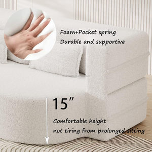 Quality Compressible Upholstered <b>Sofa</b> Bed Set-Extendable Reclining Foldable Compact <b>Sofa</b> for Apartment Villa Gym & School Use - Product Image 6