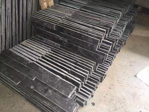 Pierres naturelles en ardoise noire, lot de 10, taille du bloc, largeur et bande étroite pour revêtement mural - Product Image 4