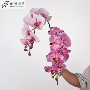 RK257 Orchidées artificielles en gros <span class=keywords><strong>Phalaenopsis</strong></span> <span class=keywords><strong>Dendrobium</strong></span> Latex Papillon 7 têtes Fleurs d'orchidées artificielles au toucher réel - Product Image 4