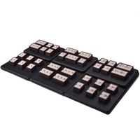 Ensemble de présentoirs à bijoux modernes Jinsky de luxe en microfibre marron recyclable, avec conteneurs de rangement multi-tailles personnalisés pour diamants en vrac