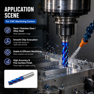 Outils de fraisage à grande vitesse à 4 cannelures en acier inoxydable, haute dureté HRC45 HRC55 HRC65 - Product Image 5