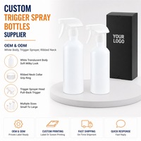 Bouteilles pulvérisatrices à gâchette blanches translucides avec collier côtelé, pour brume d'ambiance, spray au sel de mer et soins d'ambiance, vente en gros