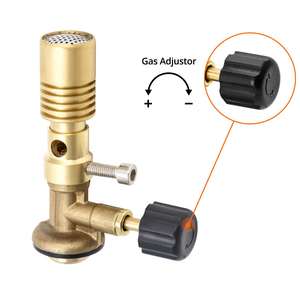 Quemador Bunsen Portátil <span class=keywords><strong>de</strong></span> Latón <span class=keywords><strong>de</strong></span> Primera Calidad para Cartucho <span class=keywords><strong>de</strong></span> Gas <span class=keywords><strong>de</strong></span> Rosca Plana con Ajuste <span class=keywords><strong>de</strong></span> Gas y Aire, para Calentar y Cocinar - Product Image 3