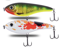 Leurre en plastique 9cm 21g, appât dur artificiel JERK BAIT Flame Dragon, nouvelle couleur, vente en gros pour la pêche