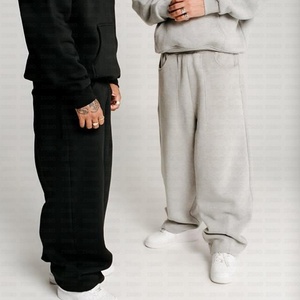 Custom High Quality Distress Acid Wash Hoodie and Sweatpants <b>Set</b> Vintage Tracksuit Sweatsuit Sweat Stack Flare Pant Suit for Men - Product Image 2