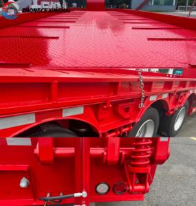 Precio <span class=keywords><strong>de</strong></span> fábrica cuello <span class=keywords><strong>de</strong></span> cisne 3/4 eje 20/40/45FT Lowbed/Lowboy/Low Flatbed Car Trailer Truck <span class=keywords><strong>para</strong></span> excavadora/maquinaria pesada - Product Image 6