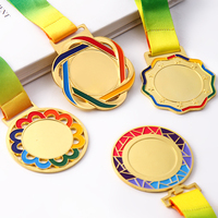 Médailles scolaires de haute qualité en métal, or, argent, cuivre, or rose, prix de gros d'usine, impression personnalisée, trophée en fer avec logo