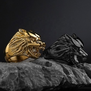 Anillo de Acero Inoxidable con Diseño de Hombre Lobo, Estilo Hip Hop, Bisel con Incrustaciones, Accesorios para Motociclistas y Vikingos, Joyería - Product Image 6